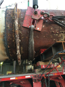 Synthetic rope is surface-friendly and bends around equipment for a lift