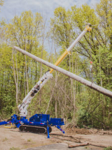 Utility rope in use